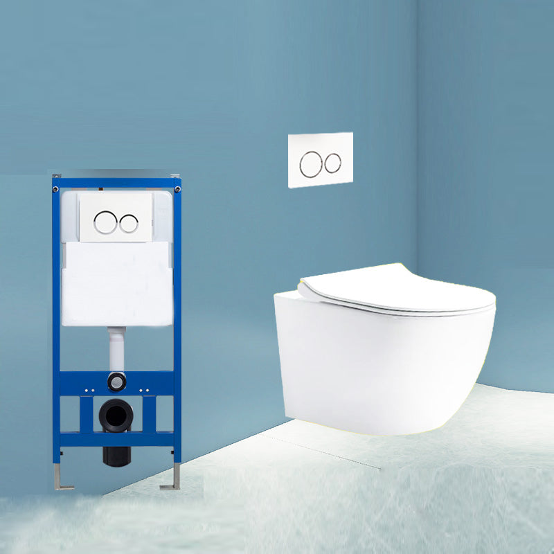 Contemporary Wall Hung Flush Toilet Ceramic Urine Toilet with Seat for Bathroom