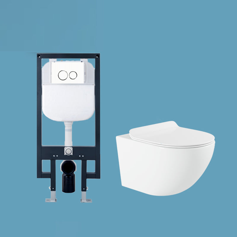 Contemporary Wall Hung Flush Toilet Ceramic Urine Toilet with Seat for Bathroom