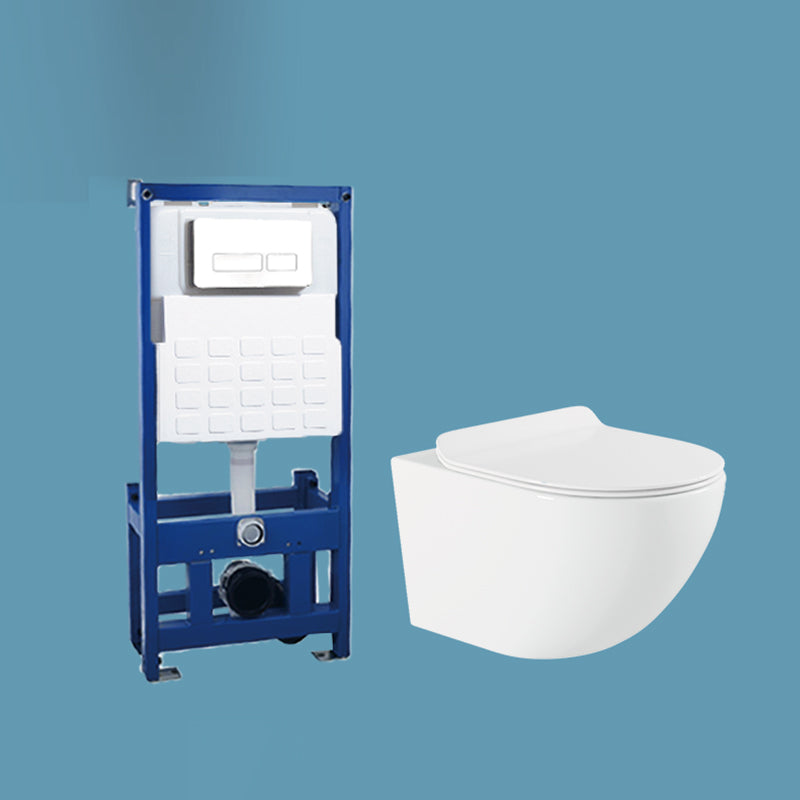 Contemporary Wall Hung Flush Toilet Ceramic Urine Toilet with Seat for Bathroom