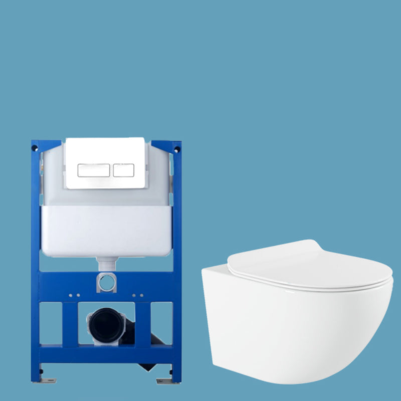 Contemporary Wall Hung Flush Toilet Ceramic Urine Toilet with Seat for Bathroom