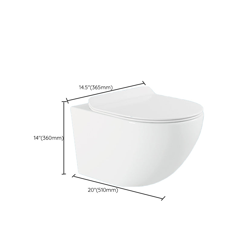 Contemporary Wall Hung Flush Toilet Ceramic Urine Toilet with Seat for Bathroom