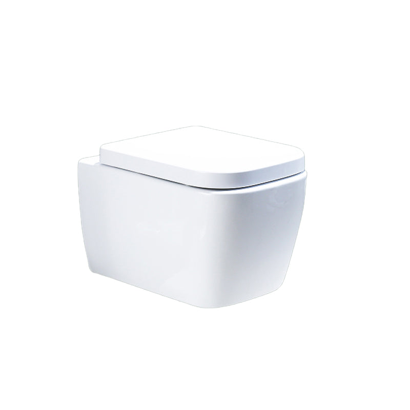 Contemporary Wall Mount Flush Toilet Ceramic Urine Toilet with Seat for Washroom
