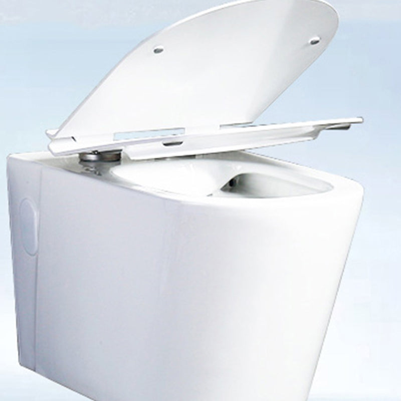 Contemporary Wall Mount Flush Toilet Ceramic Urine Toilet with Seat for Washroom