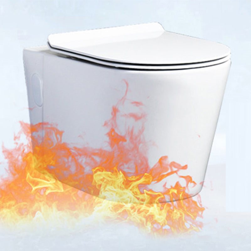 Contemporary Wall Mount Flush Toilet Ceramic Urine Toilet with Seat for Washroom