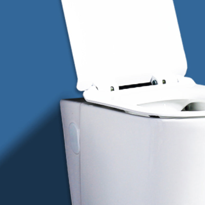 Contemporary Wall Mount Flush Toilet Ceramic Urine Toilet with Seat for Washroom