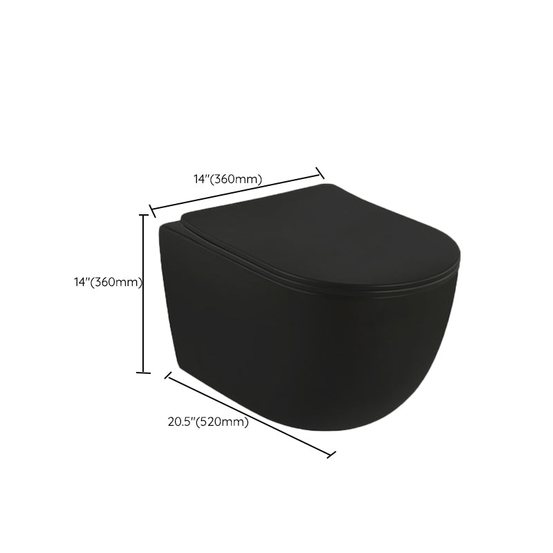 Contemporary Wall Mount Flush Toilet Ceramic Urine Toilet with Seat for Washroom