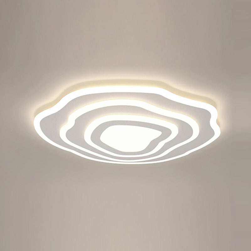 LED Modern Metal Flush Mount Cloud Shape Ceiling Light with Acrylic Shade for Living Room