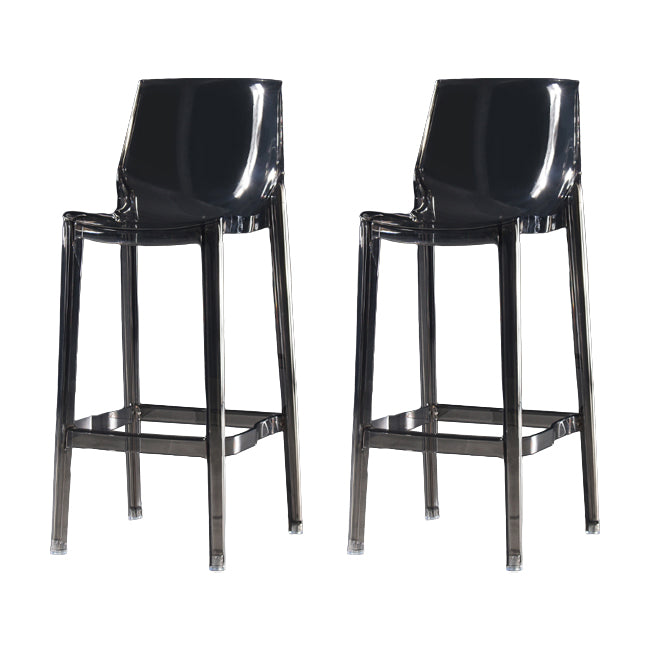 Living Room Acrylic Bar Stools Contemporary Low Back Counter Chair