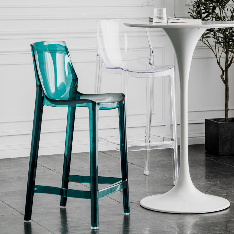 Living Room Acrylic Bar Stools Contemporary Low Back Counter Chair