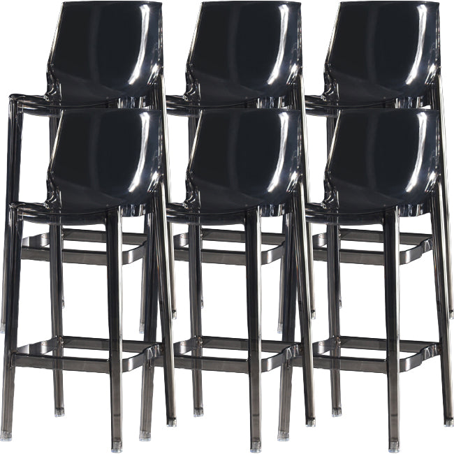 Living Room Acrylic Bar Stools Contemporary Low Back Counter Chair