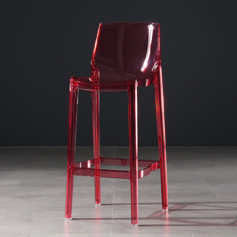 Living Room Acrylic Bar Stools Contemporary Low Back Counter Chair