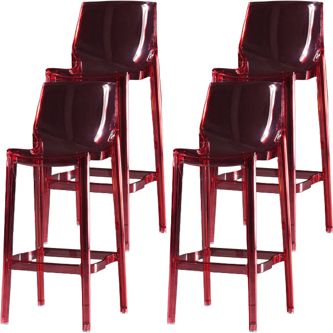 Living Room Acrylic Bar Stools Contemporary Low Back Counter Chair