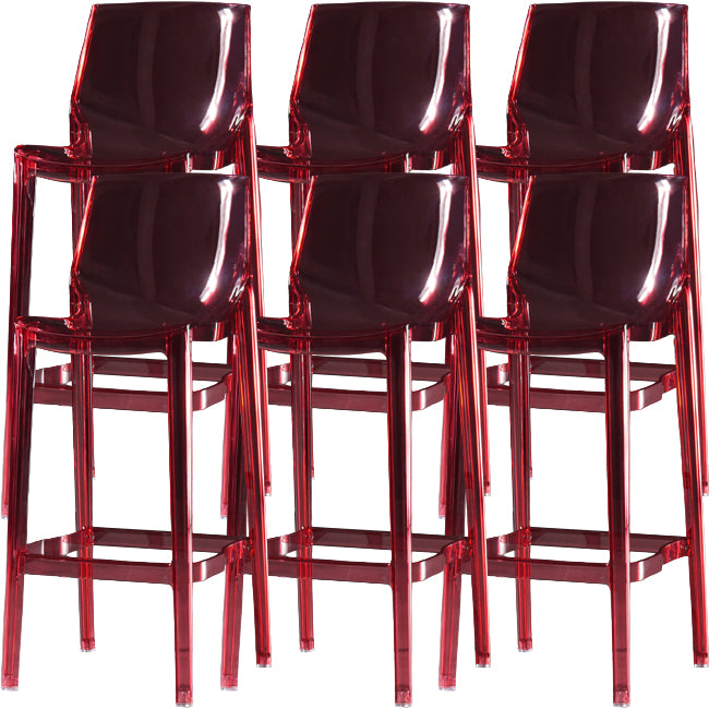 Living Room Acrylic Bar Stools Contemporary Low Back Counter Chair