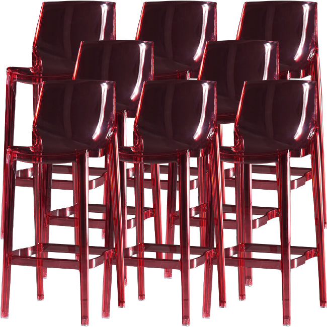 Living Room Acrylic Bar Stools Contemporary Low Back Counter Chair