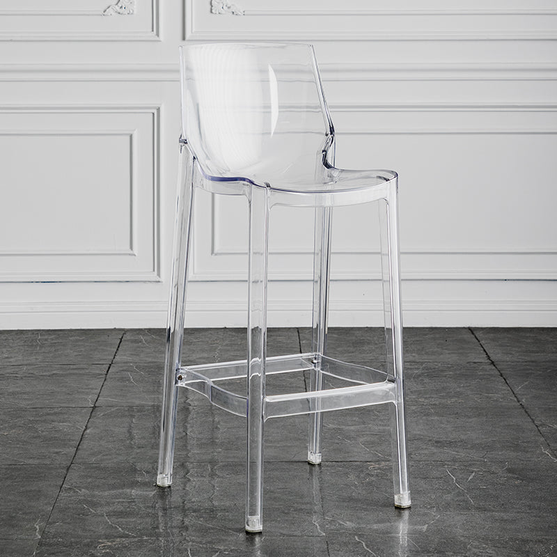 Living Room Acrylic Bar Stools Contemporary Low Back Counter Chair
