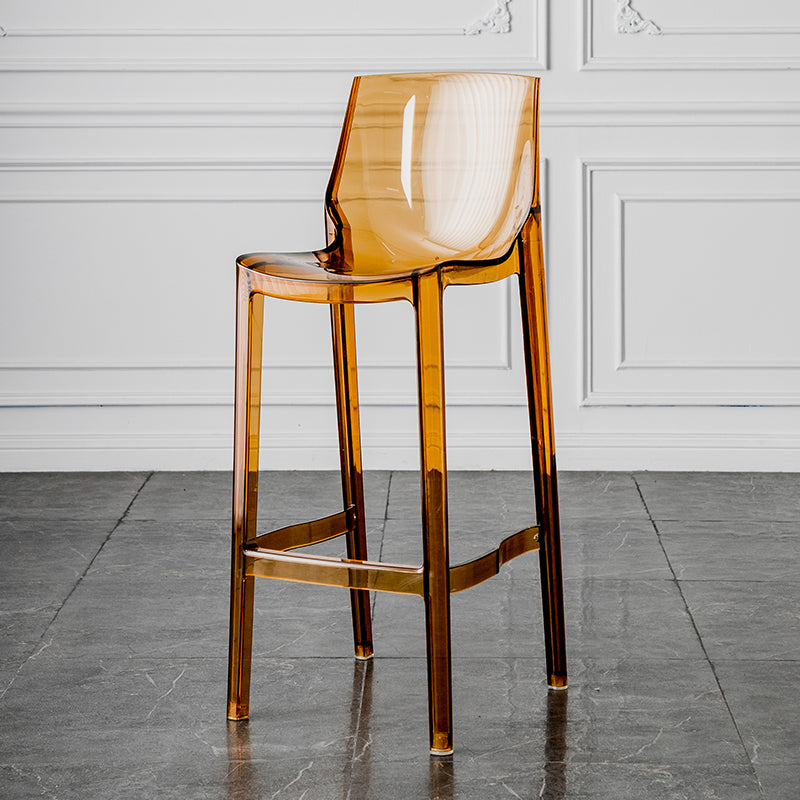 Living Room Acrylic Bar Stools Contemporary Low Back Counter Chair