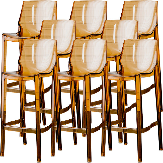 Living Room Acrylic Bar Stools Contemporary Low Back Counter Chair