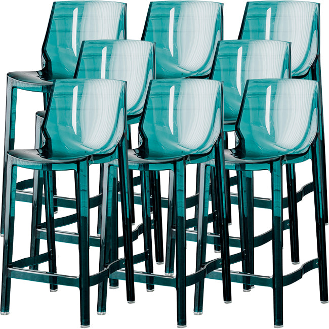 Living Room Acrylic Bar Stools Contemporary Low Back Counter Chair