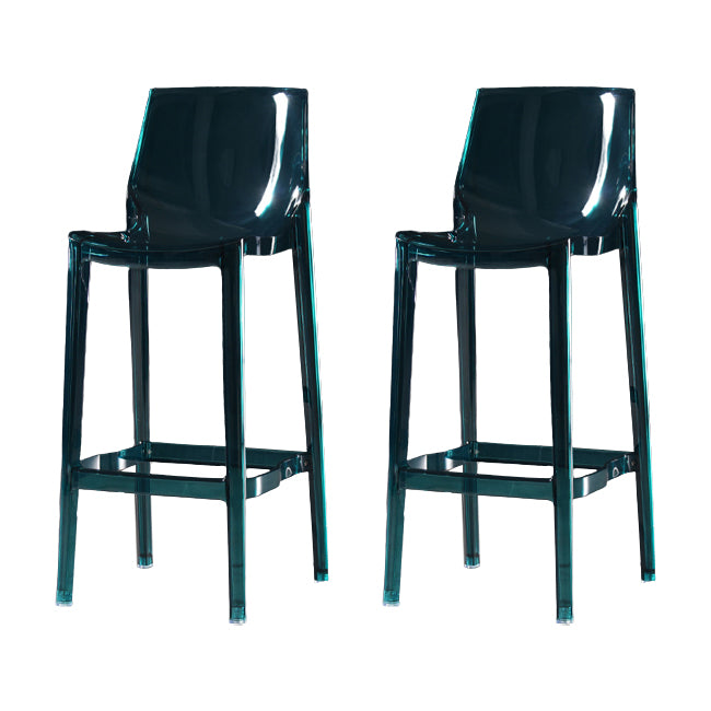 Living Room Acrylic Bar Stools Contemporary Low Back Counter Chair