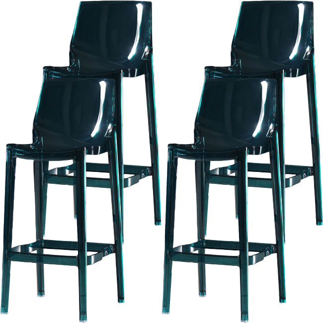 Living Room Acrylic Bar Stools Contemporary Low Back Counter Chair