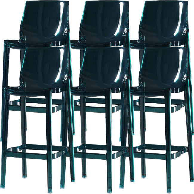 Living Room Acrylic Bar Stools Contemporary Low Back Counter Chair