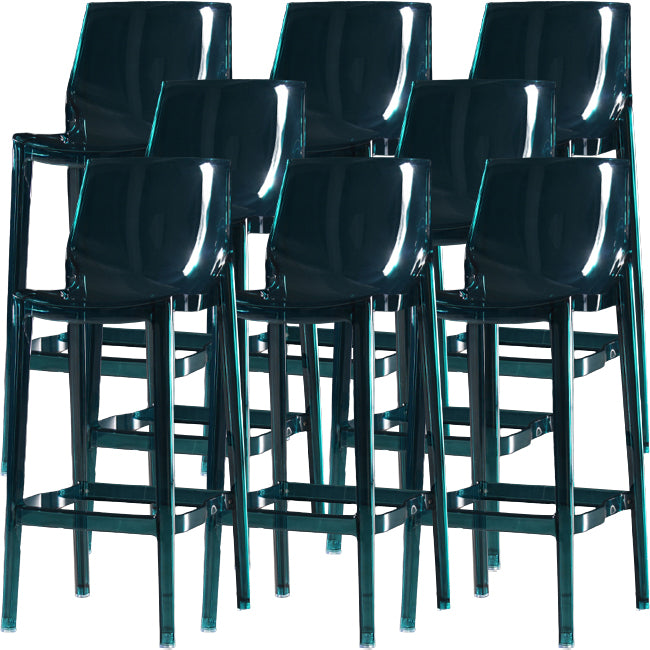 Living Room Acrylic Bar Stools Contemporary Low Back Counter Chair