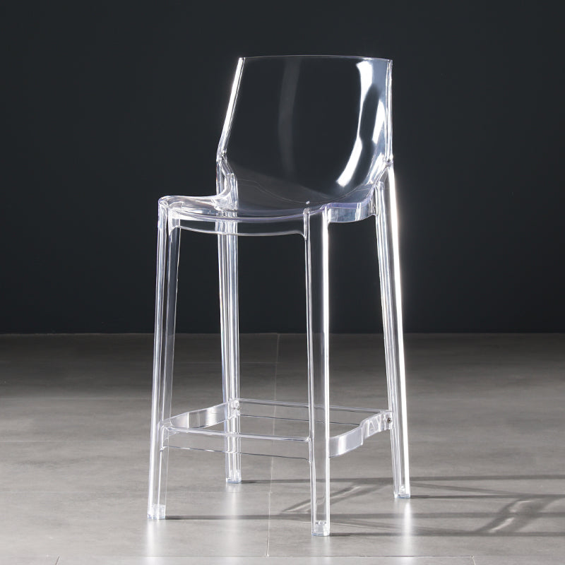 Living Room Acrylic Bar Stools Contemporary Low Back Counter Chair