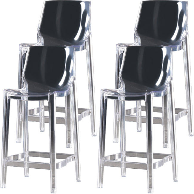Living Room Acrylic Bar Stools Contemporary Low Back Counter Chair