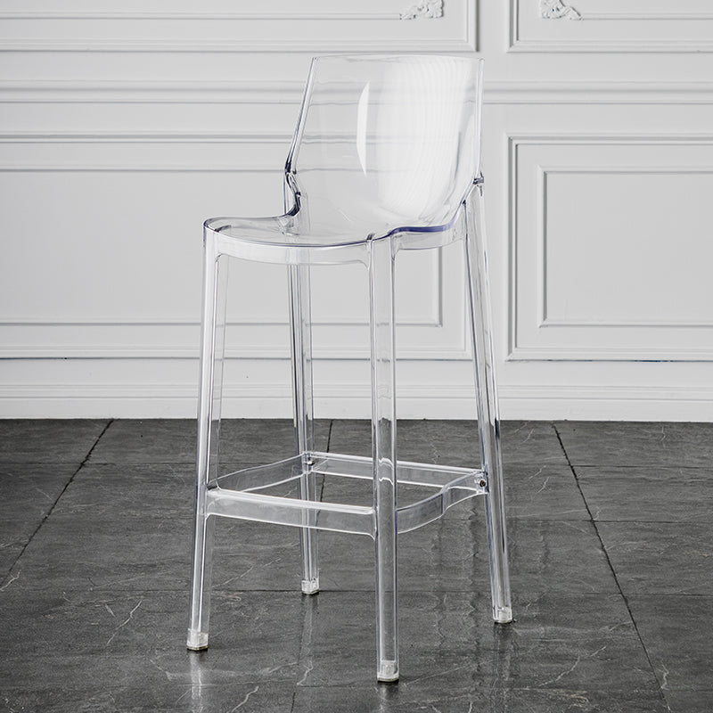 Living Room Acrylic Bar Stools Contemporary Low Back Counter Chair