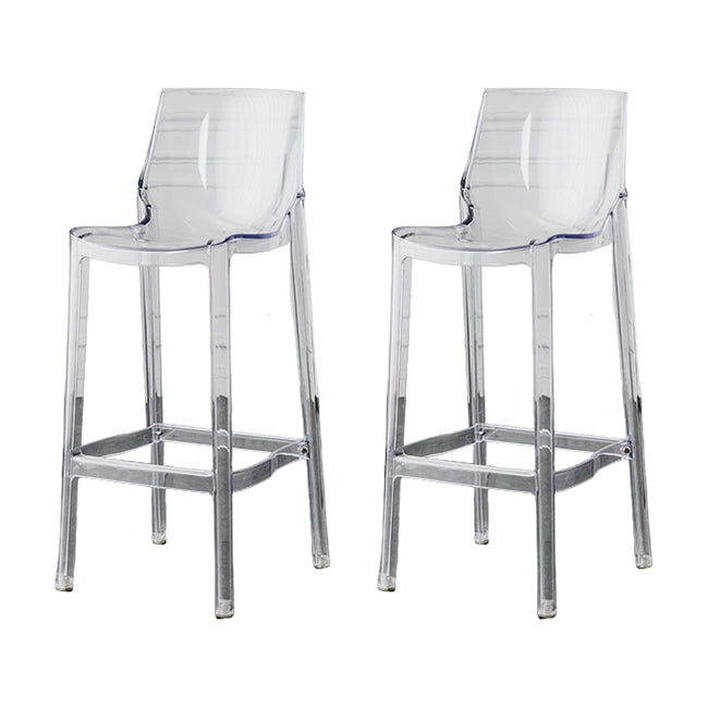 Living Room Acrylic Bar Stools Contemporary Low Back Counter Chair
