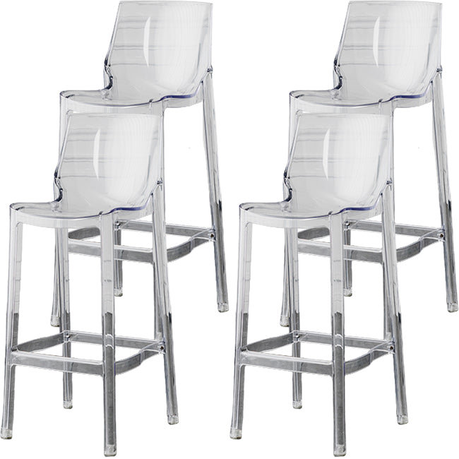 Living Room Acrylic Bar Stools Contemporary Low Back Counter Chair