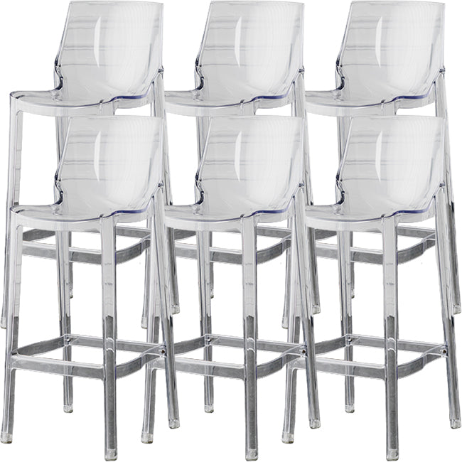 Living Room Acrylic Bar Stools Contemporary Low Back Counter Chair