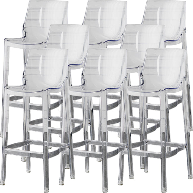Living Room Acrylic Bar Stools Contemporary Low Back Counter Chair