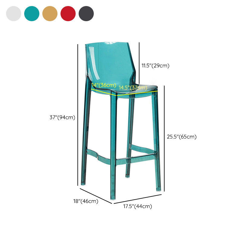 Living Room Acrylic Bar Stools Contemporary Low Back Counter Chair