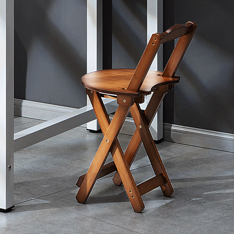 Contemporary Indoor Bar Stools Wooden Folding Low Back Stool