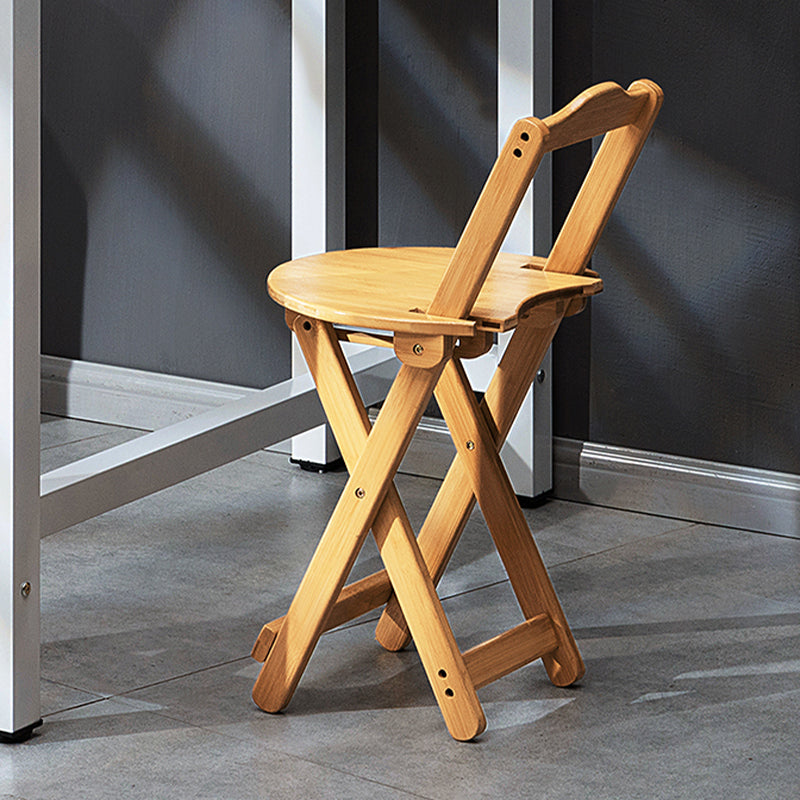 Contemporary Indoor Bar Stools Wooden Folding Low Back Stool