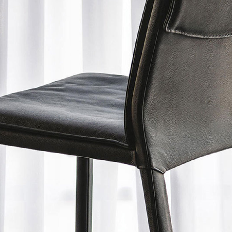 Nordic Style Metal Bar Stool Rectangle Leather Bar Stools for Living Room