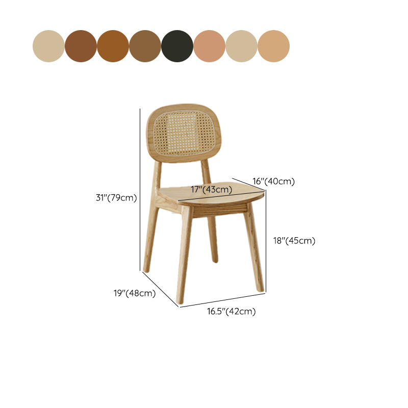 Solid Wood Dining Room Chairs Industrial Style Open Back Dining Chair