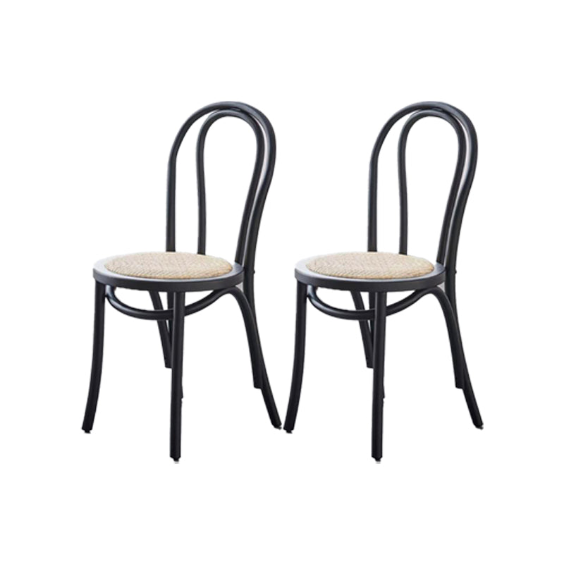 Industrial Kitchen Dining Chairs Solid Wood Windsor Back Side Chair