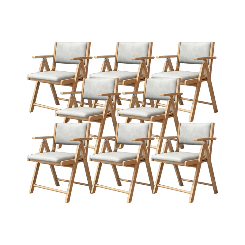 Contemporary Upholstered Arm Chair Indoor Solid Wood Dining Chair