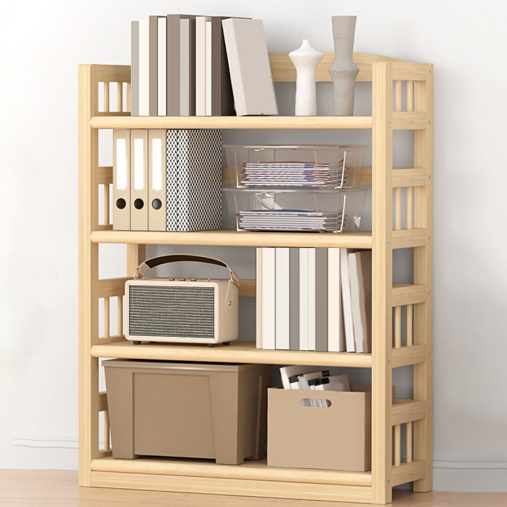 Pine Natural Chest Contemporary Rectangle Accent Chest with Shelves
