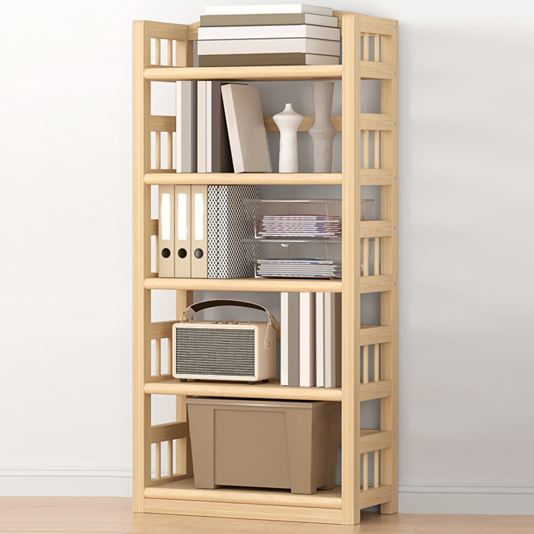 Pine Natural Chest Contemporary Rectangle Accent Chest with Shelves