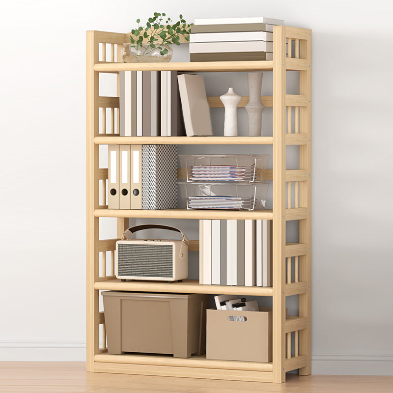 Pine Natural Chest Contemporary Rectangle Accent Chest with Shelves