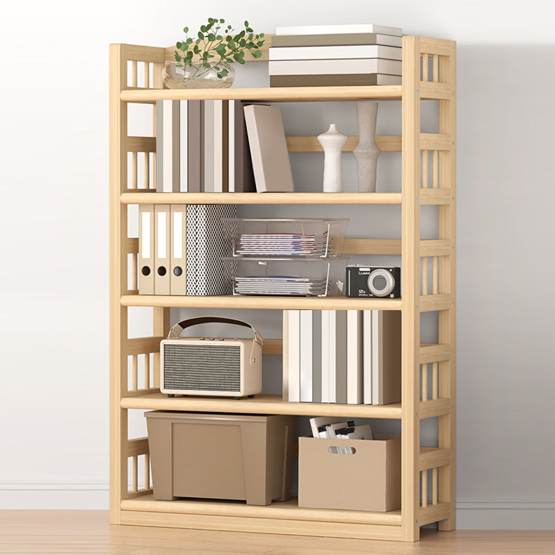 Pine Natural Chest Contemporary Rectangle Accent Chest with Shelves