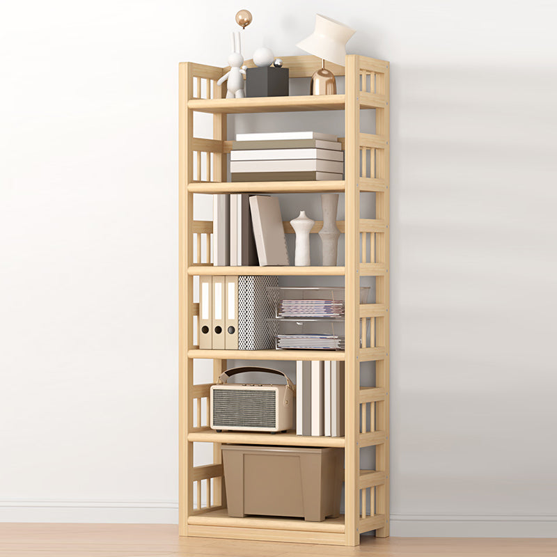 Pine Natural Chest Contemporary Rectangle Accent Chest with Shelves