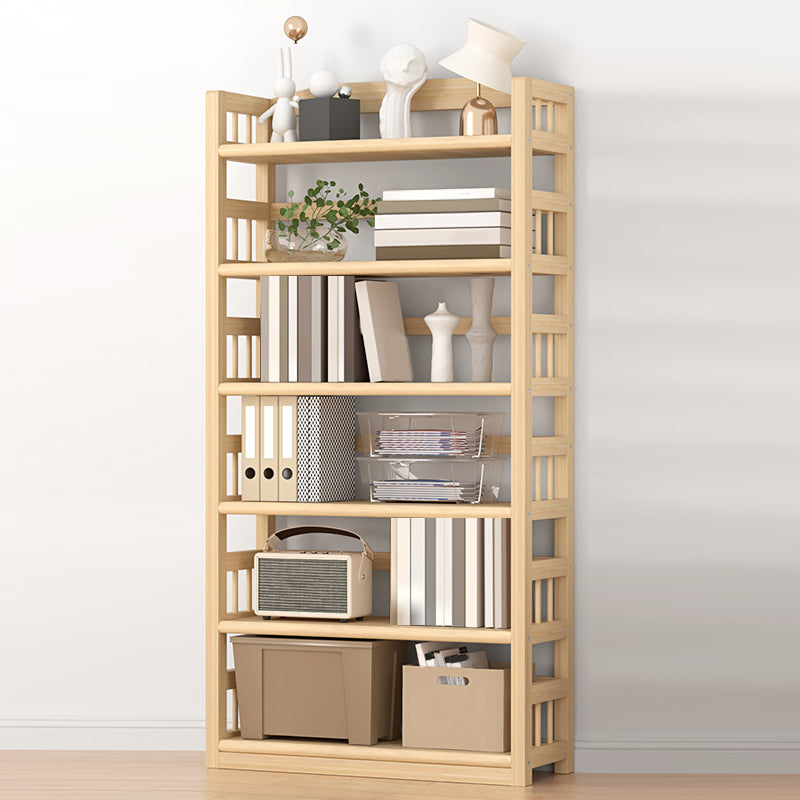 Pine Natural Chest Contemporary Rectangle Accent Chest with Shelves