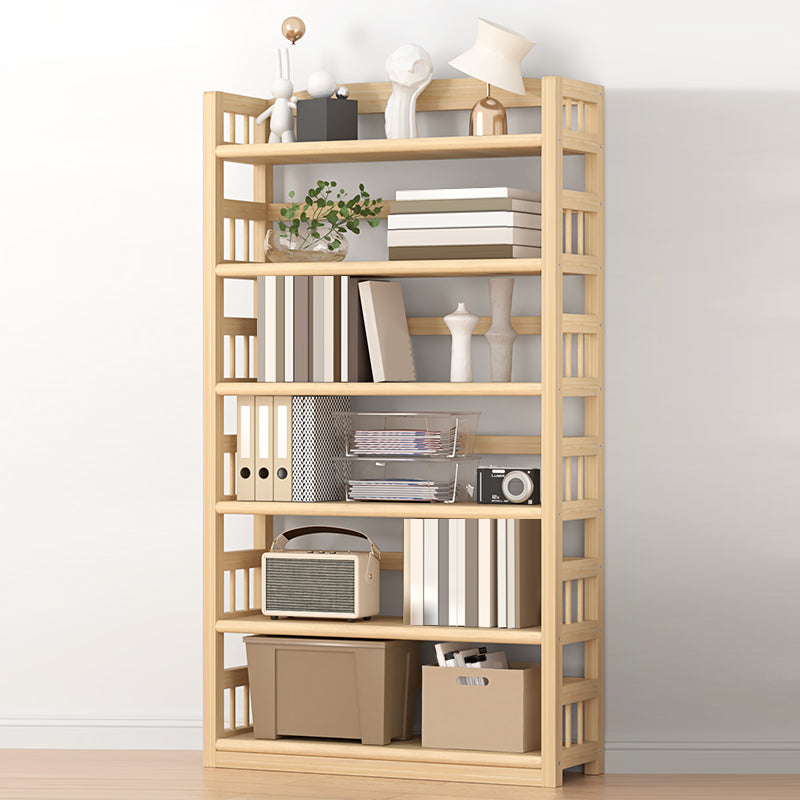 Pine Natural Chest Contemporary Rectangle Accent Chest with Shelves