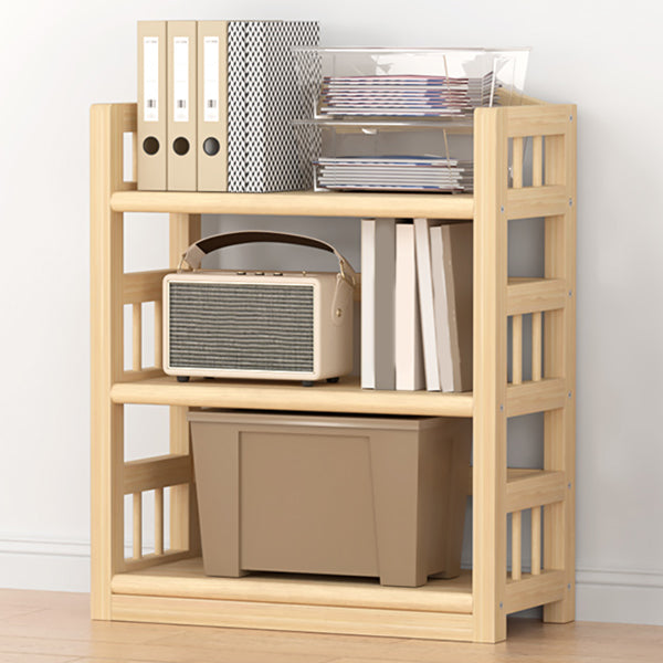Pine Natural Chest Contemporary Rectangle Accent Chest with Shelves