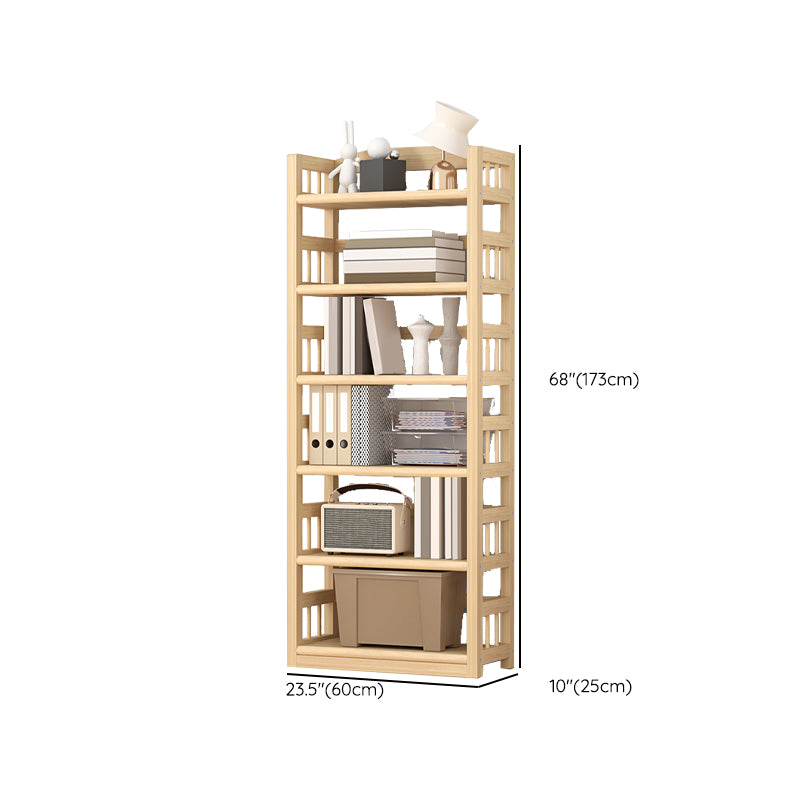 Pine Natural Chest Contemporary Rectangle Accent Chest with Shelves
