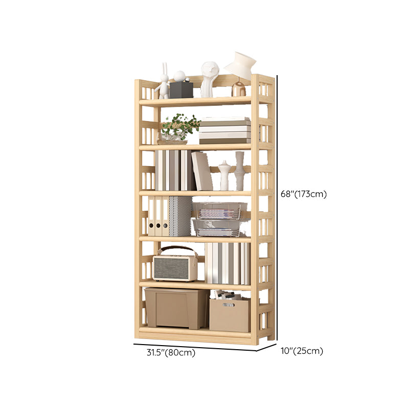 Pine Natural Chest Contemporary Rectangle Accent Chest with Shelves